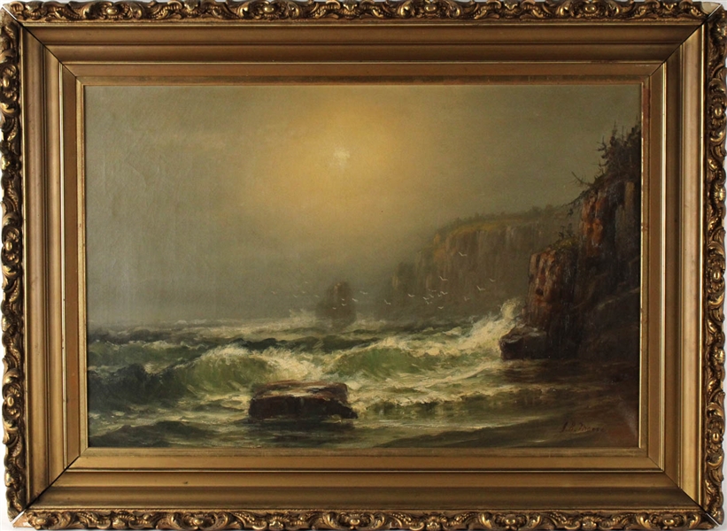 Jonathan Bradley Morse, Oil on Canvas, Coastline
