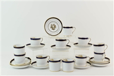 Set of Tiffany and Co Spode Cups and Saucers