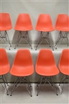 8 Red Herman Miller Charles Eames Office Chairs