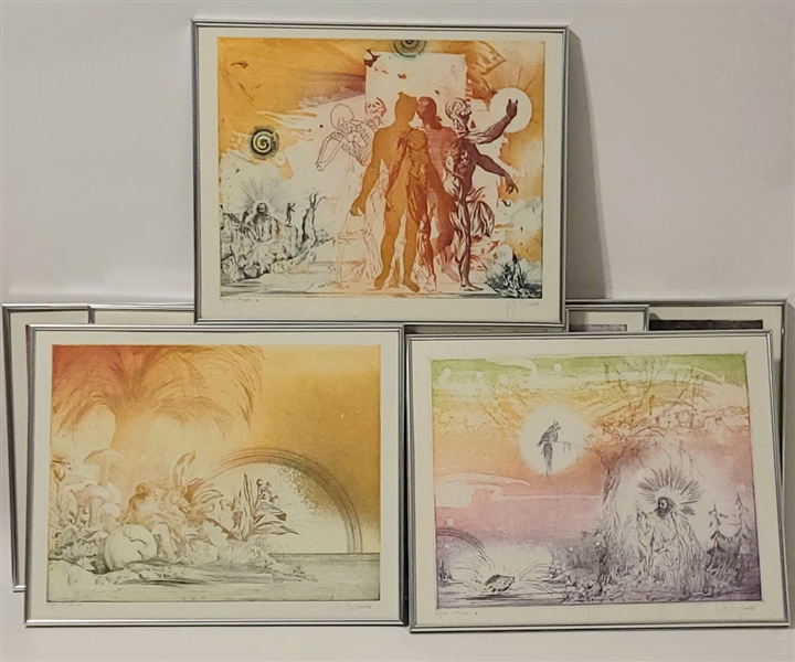 Group of Colored Etchings, 8 Days of Creation