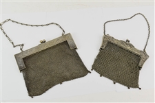 Two Silverplated Ladies Mesh Hand Bags