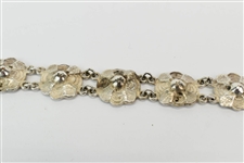 Vintage Silver Plated Copie Floral Bracelet