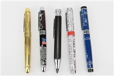 Four Assorted Acme Roller Ball Pens