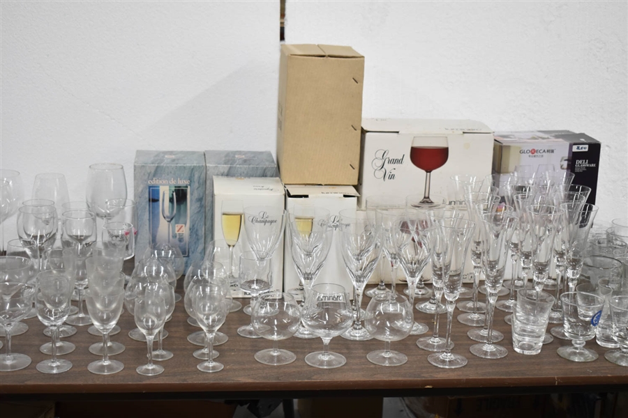 Large Group of Assorted Stemware