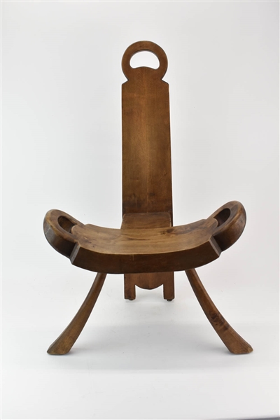 Vintage Hardwood Birthing Chair