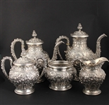 S. Kirk Sterling Silver Tea and Coffee Set 