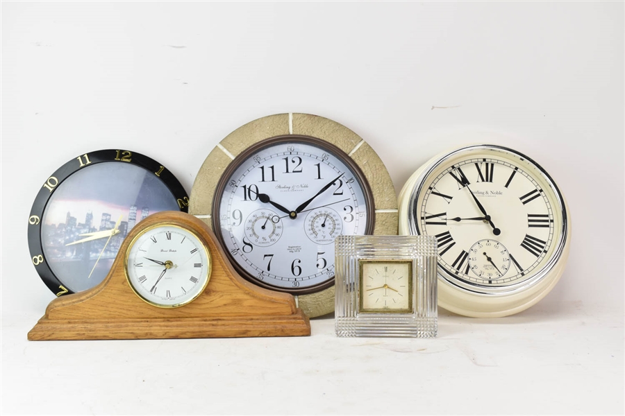 Group of Assorted Wall and Mantle Clocks