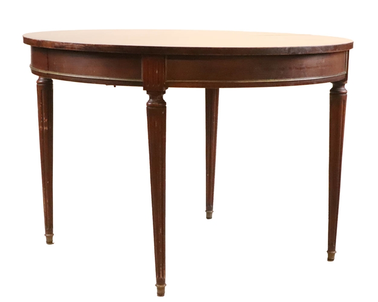 Neoclassical Style Walnut Dining Table