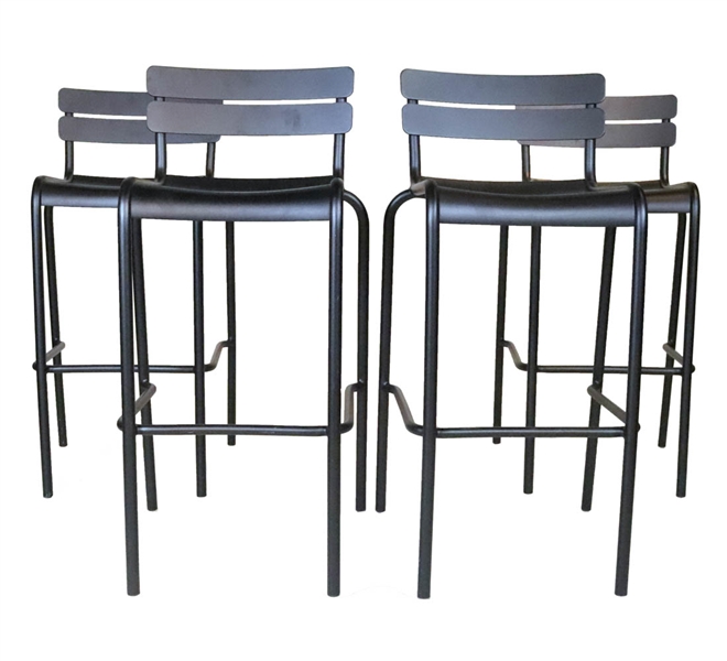 Four Fermob Luxembourg Style Barstools