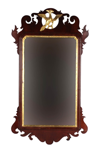 Chippendale Parcel-Gilt Mahogany Mirror
