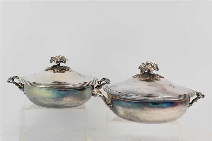 Pair of Christofle Covered Vegetable Dishes