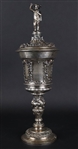 Tall Vintage Continental Silver Covered Chalice