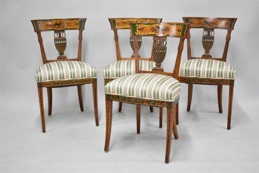 Four Edwardian Style Side Chairs