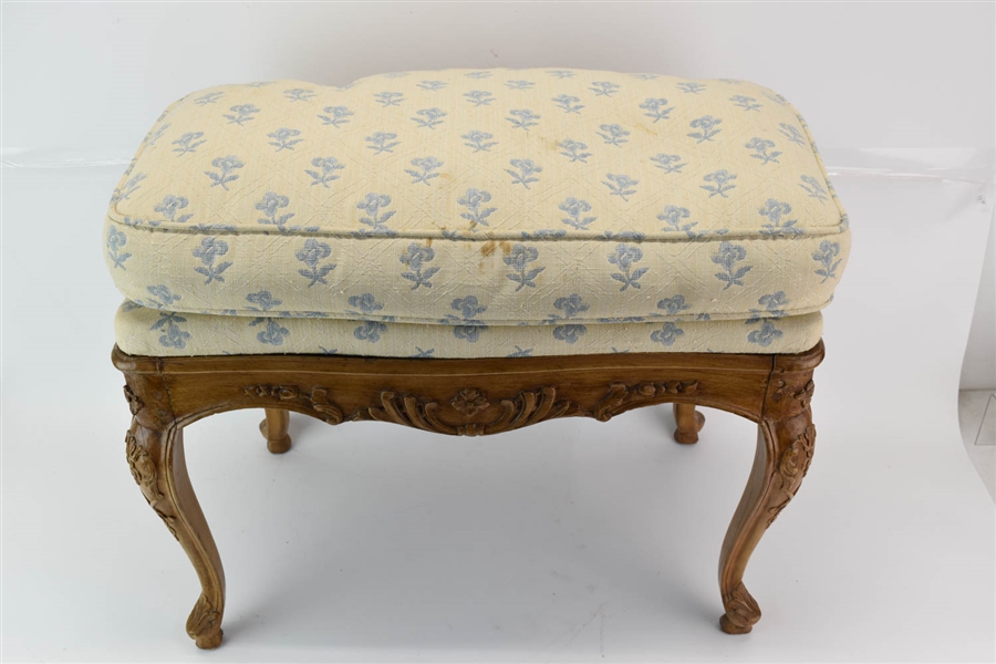 Louis XV Style Upholstered Bench