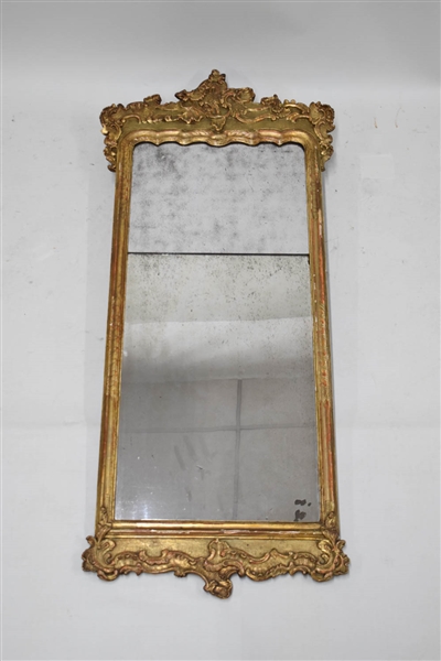Antique Carved and Gilt Hanging Wall Mirror
