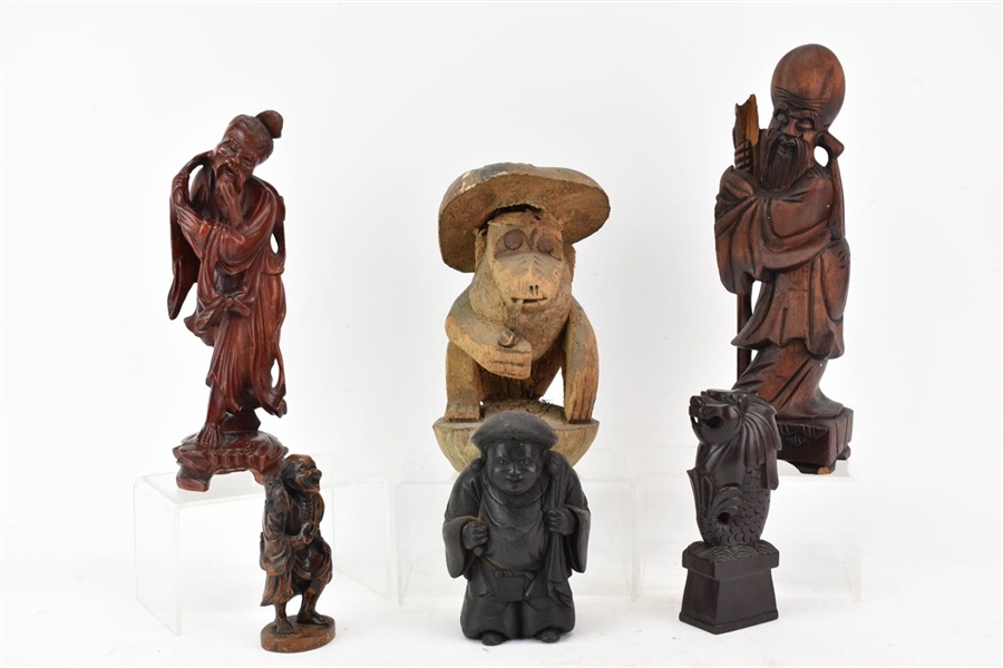 Group of East Asian and Pacific Carvings
