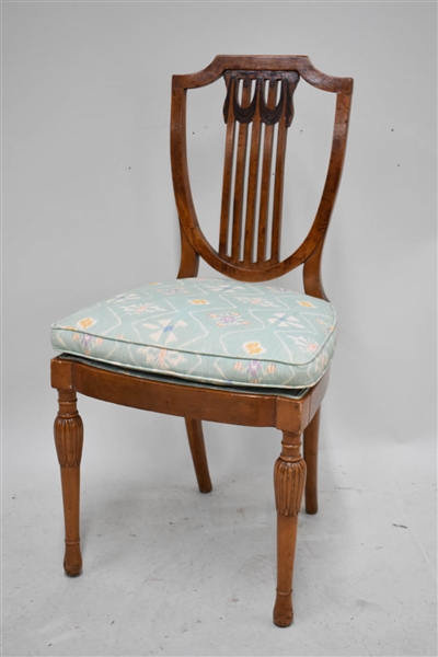 Antique Edwardian Style Shield-Back Side Chair
