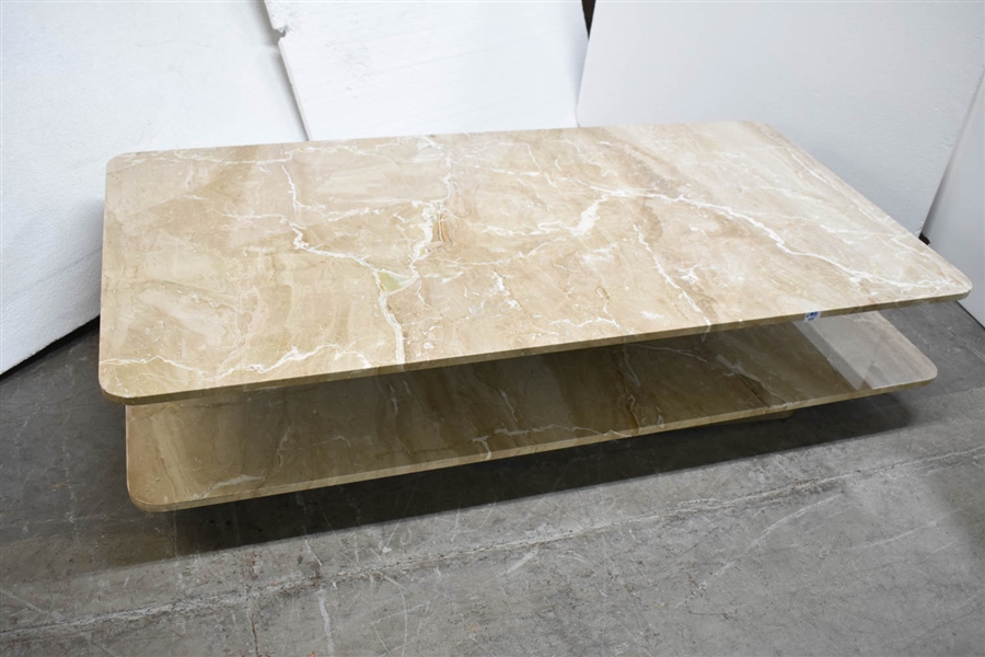 Modern Travertine Marble Cocktail Table