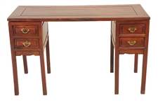 Chinese Hardwood Pedestal Desk