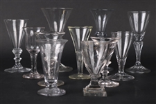 Group of Colorless Stemware, European, 18th C.