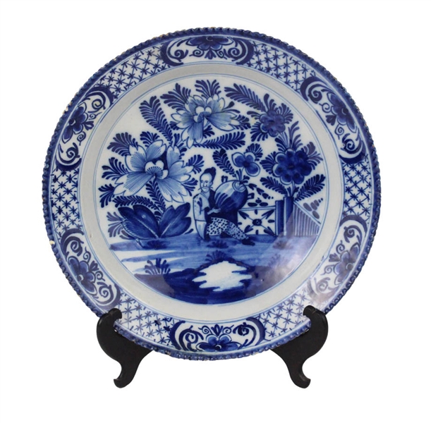 Dutch Delftware Chinoiserie Decorated Charger