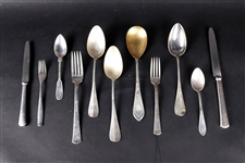 Nine Similar 800 Silver Place Spoons