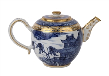Chinese Export Blue and White Nankin Teapot