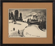 Louis Lozowick, "Winter Fun - Central Park"