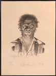 Alfred Leslie, Lithograph, Self-Portrait
