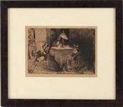 James McNeill Whistler, Etching, The Music Room