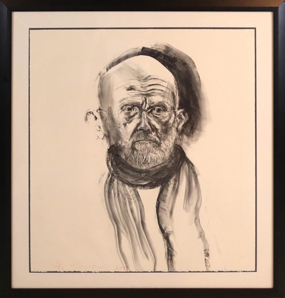 Jim Dine, Lithograph, Self-Portrait in Black