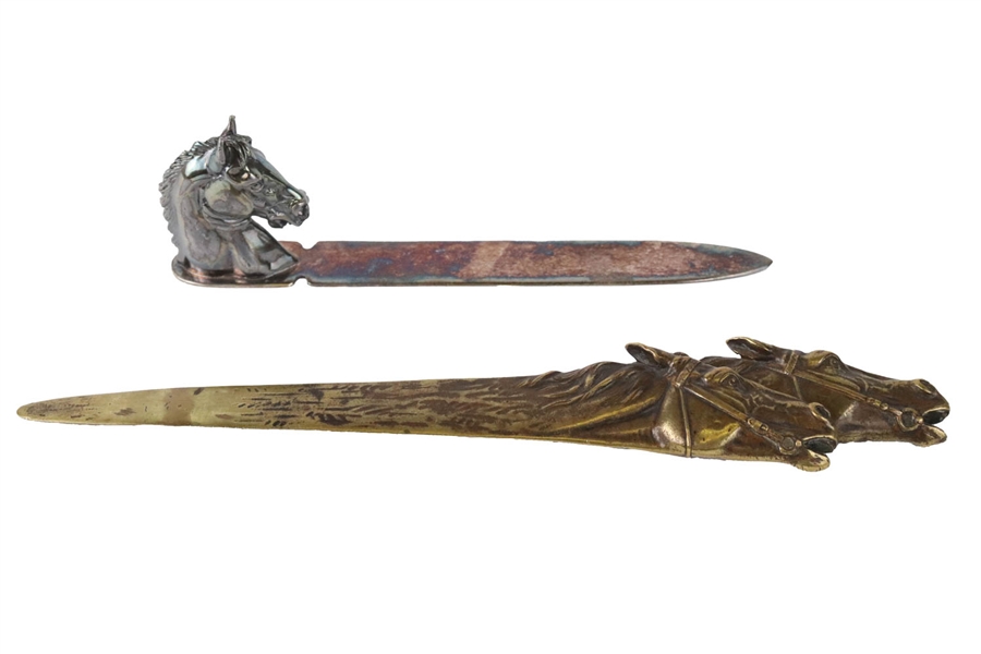 Two Horse Decorated Letter Openers