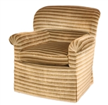 Contemporary Silk Velvet Upholstered Club Chair
