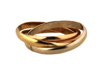 Cartier 18K Tricolor Gold Rolling Ring