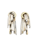 Pair of Tiffany & Co 14K Gold & Sterling Earrings