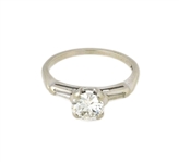14K White Gold & Diamond Engagement Ring