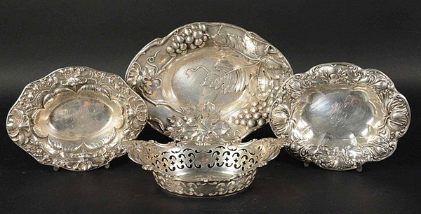 Four Sterling Silver Dishes