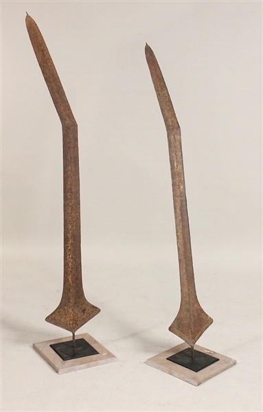 Pair of African Iron Currency Blades