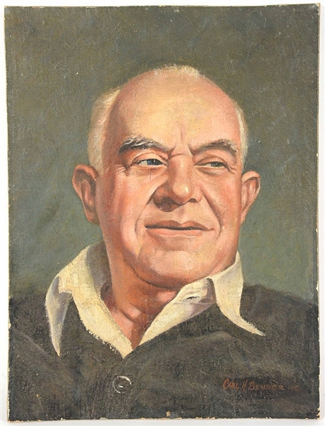 Oil on Board, Portrait of a Man, Carl H. Bender