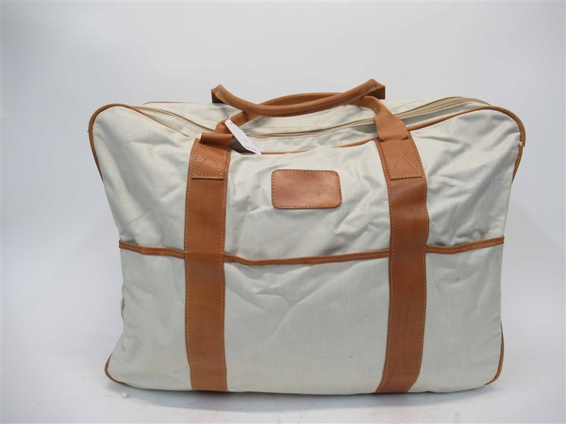 La Bagagerie, Linen Canvas Leather Suitcase