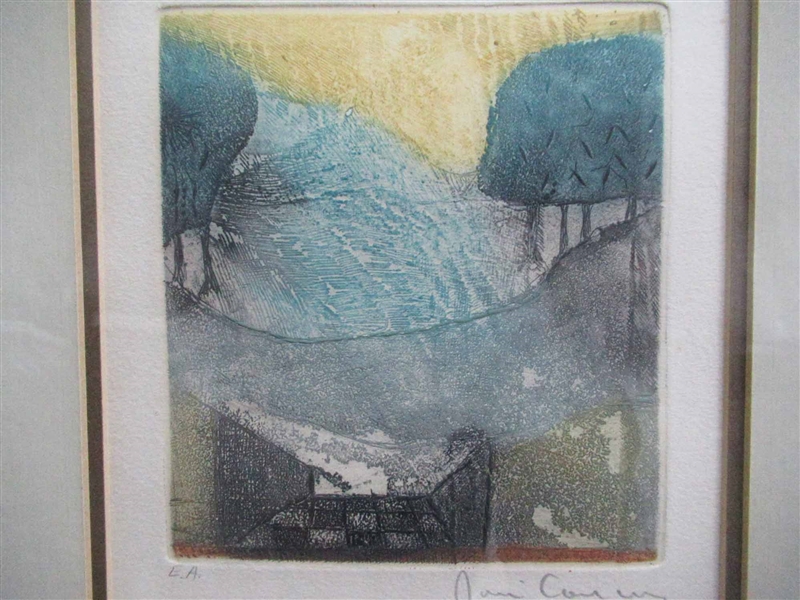 Abstract Lithograph, Rene Carcan