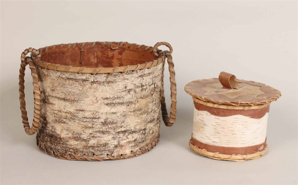 Two Native American Birchbark Articles