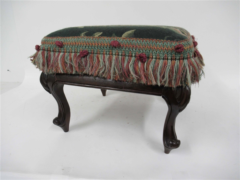 Victorian Style Upholstered Foot Stool