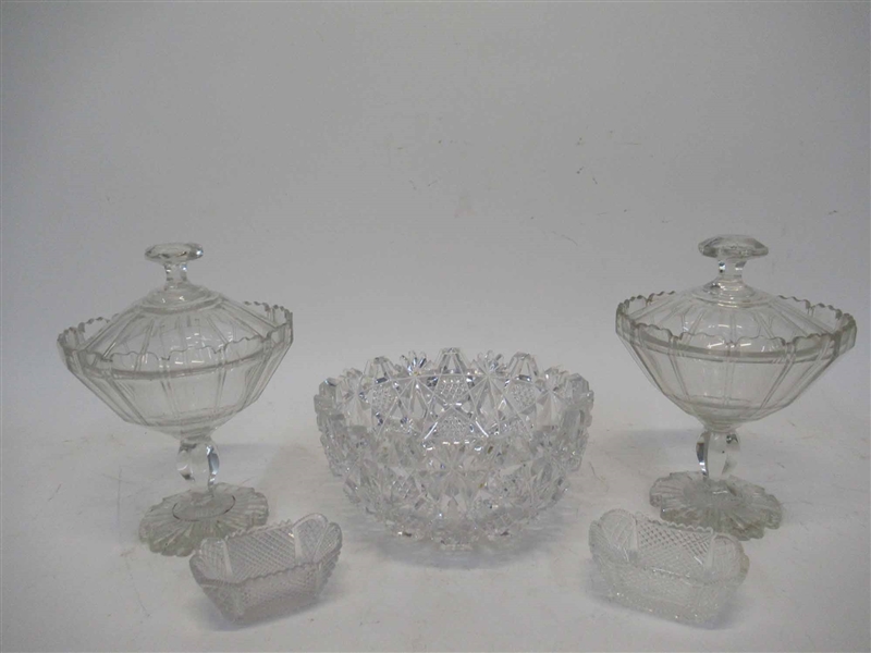 Brilliant Period Cut Glass Fruit Bowl