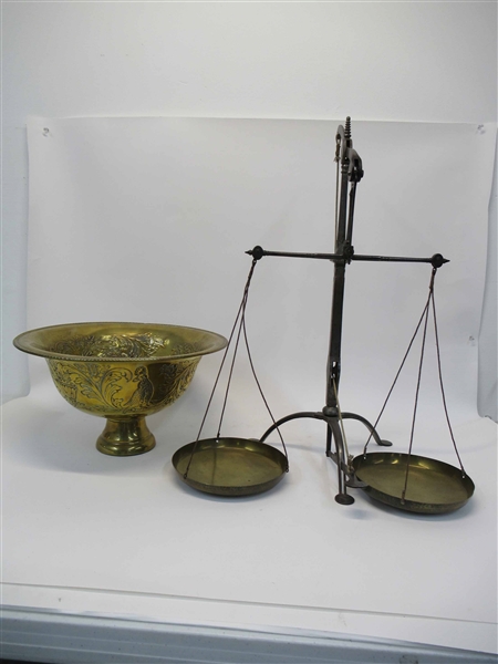 English Brass and Iron Balance Scale