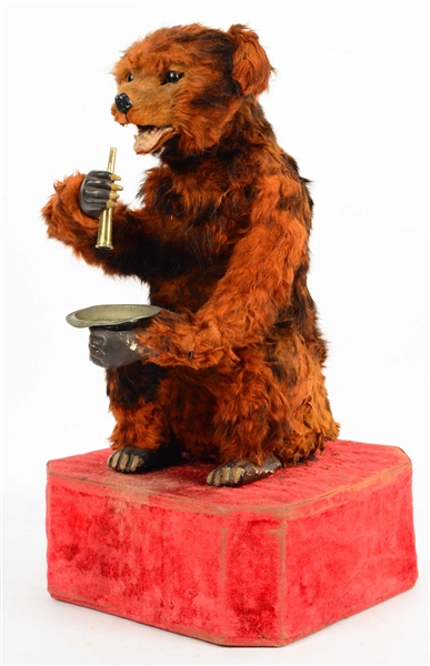 Musical Automaton Bear with Horn and Bowl