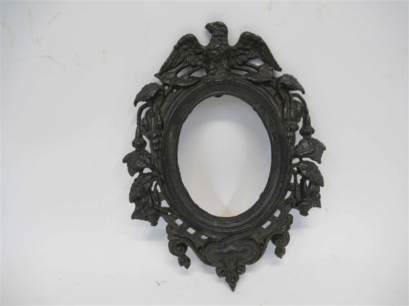 Painted Iron Frame with Eagle Crest