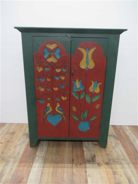 Painted Pine Two-Door Cabinet