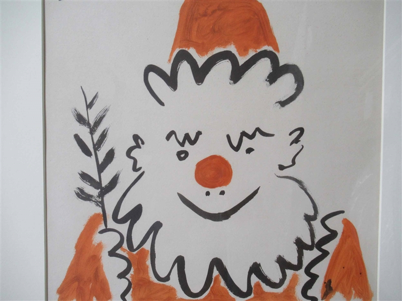Picasso Color Lithograph Print of Le Clown