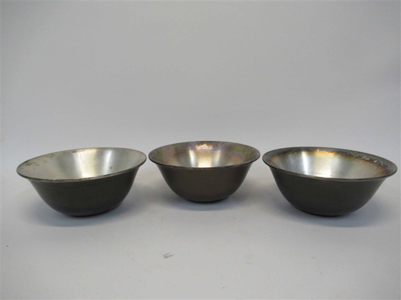 Set of Three William Lipton Metalware Bowls